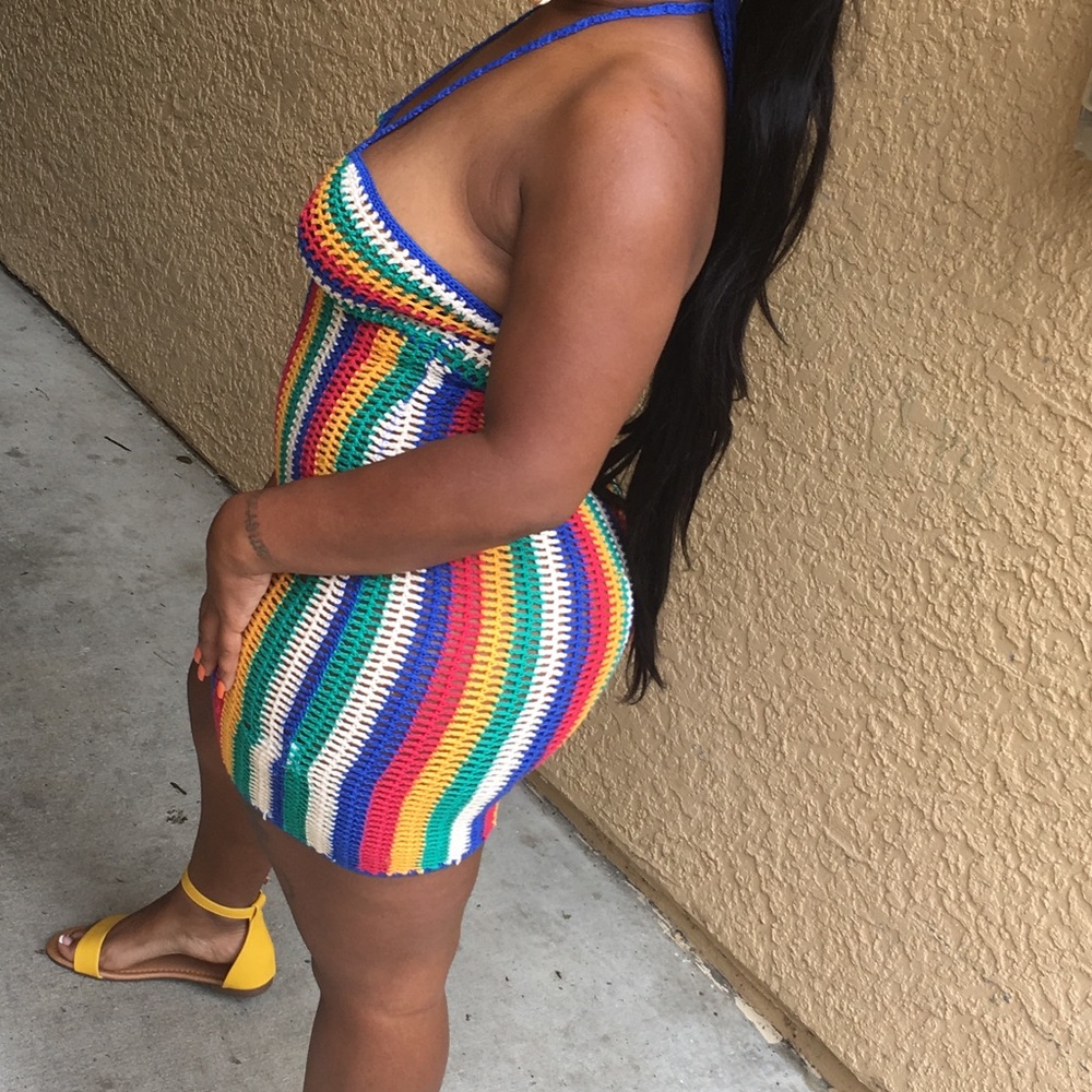 Multi colored knitted  dress